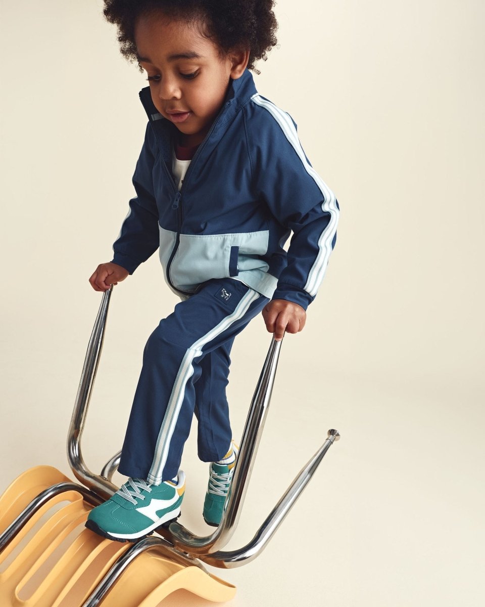 Pantalón jogger de popelín con cinta lateral, azul marino - Carter's