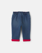 Pantalón vaquero elástico con forro de punto, lavado oscuro - Carter's