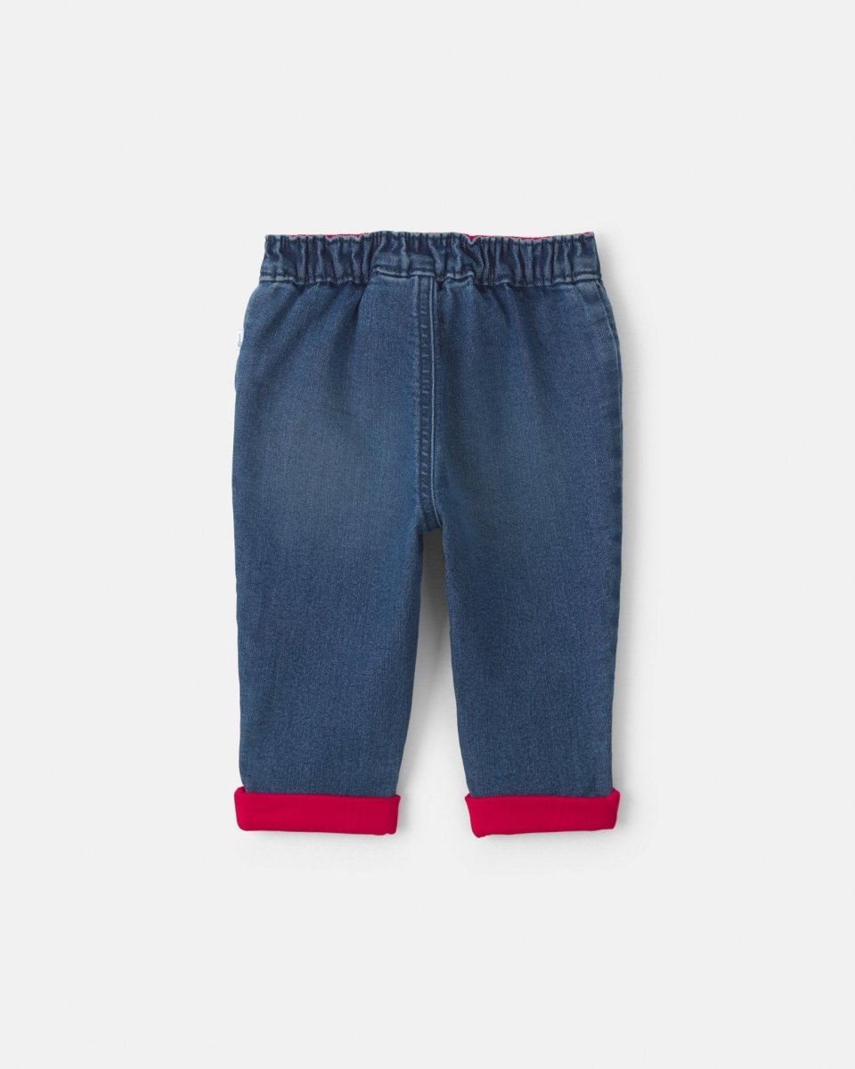 Pantalón vaquero elástico con forro de punto, lavado oscuro - Carter's