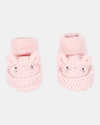 Patucos crochet conejito rosa