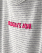 Pelele corto de algodón, diseño a rayas gris - Carter's