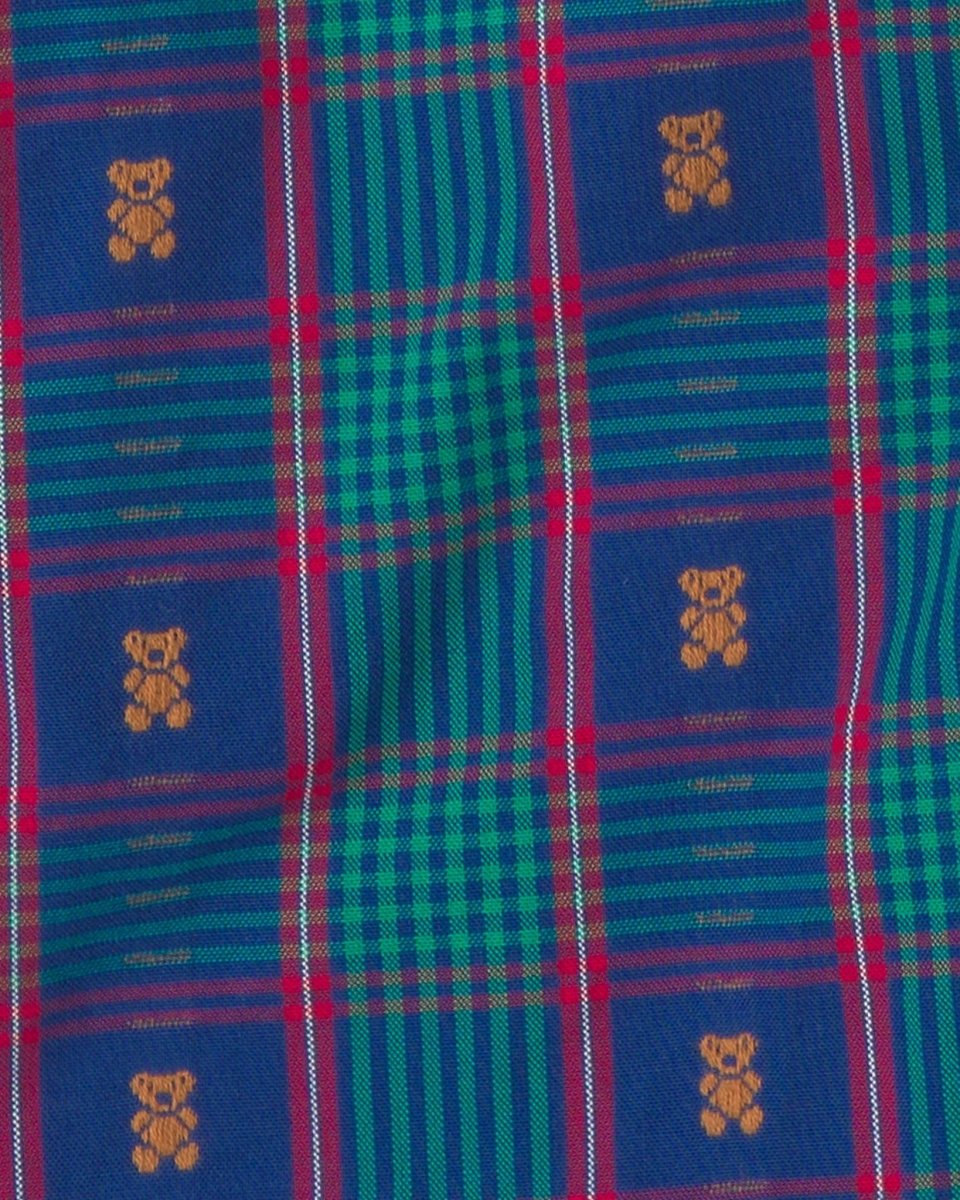 Peto de algodón a cuadros con tirantes ajustables, azul - Carter's