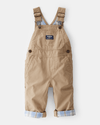 Khaki cotton dungarees