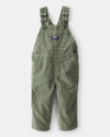 Green cotton corduroy overalls