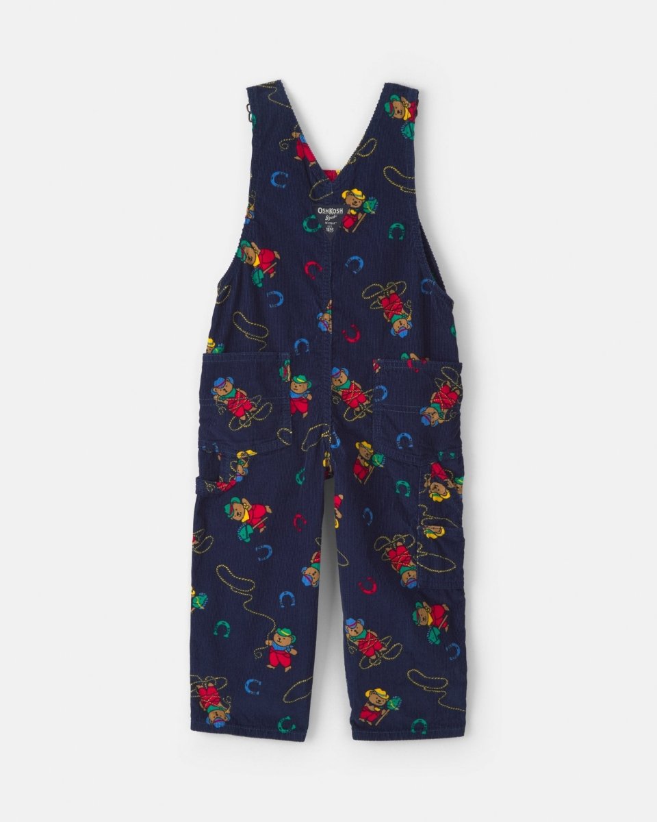 Peto de pana con tirantes ajustables, osos en azul marino - Carter's