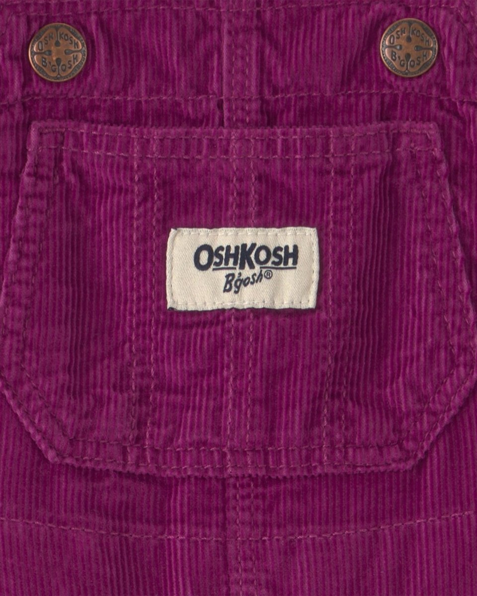 Peto de pana de algodón con remate de puntilla, morado - Carter's