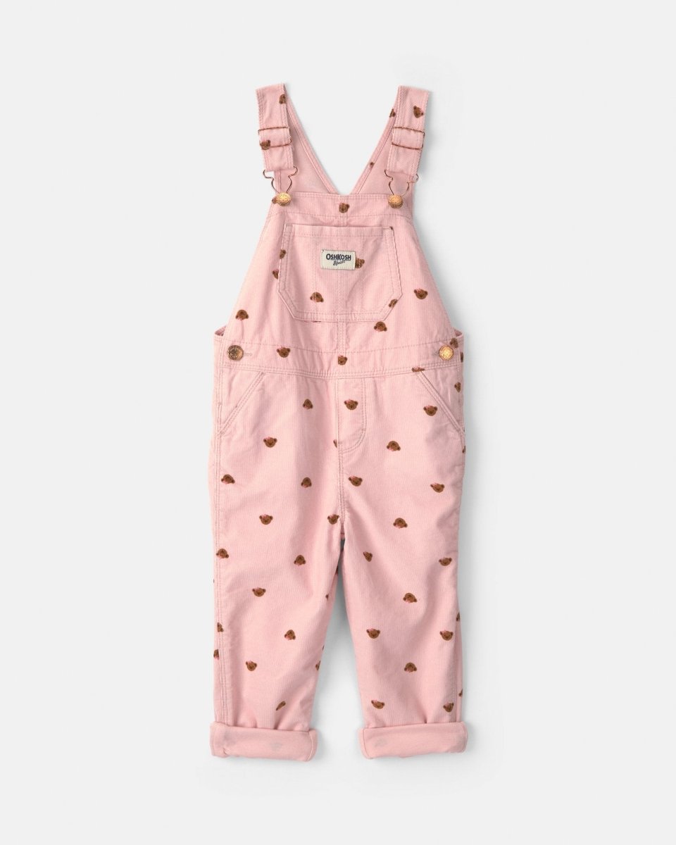 Peto de pana de algodón para niña, osos en rosa - Carter's