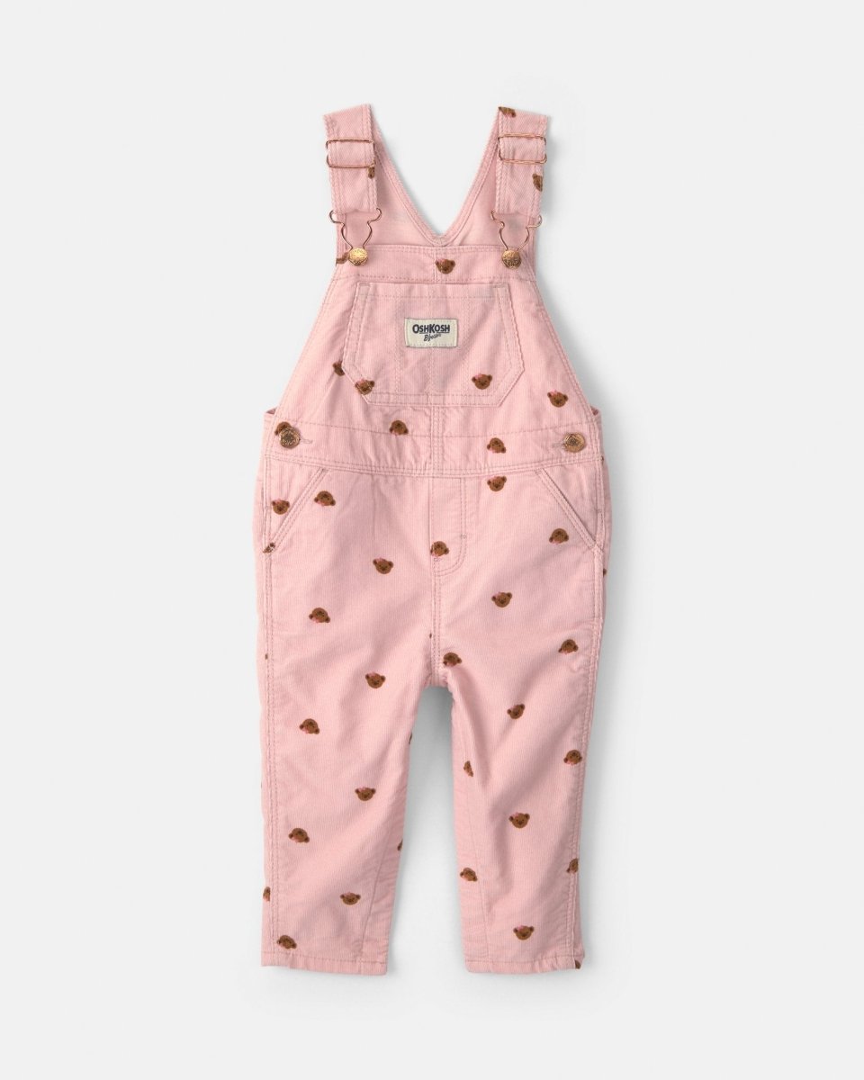 Peto de pana fina con forro de punto, osos en rosa - Carter's