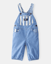 Classic striped denim overalls