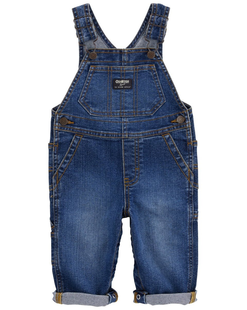 Peto denim rayado estilo vintage para bebé niño - Carter's