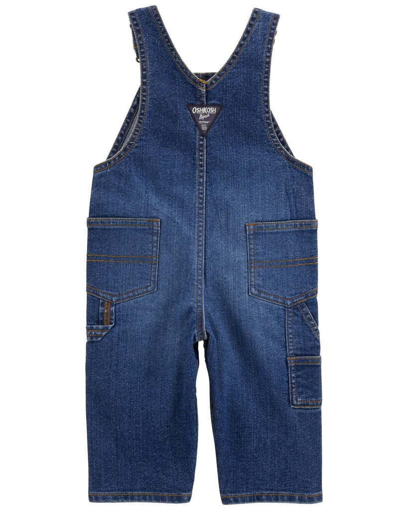 Peto denim rayado estilo vintage para bebé niño - Carter's