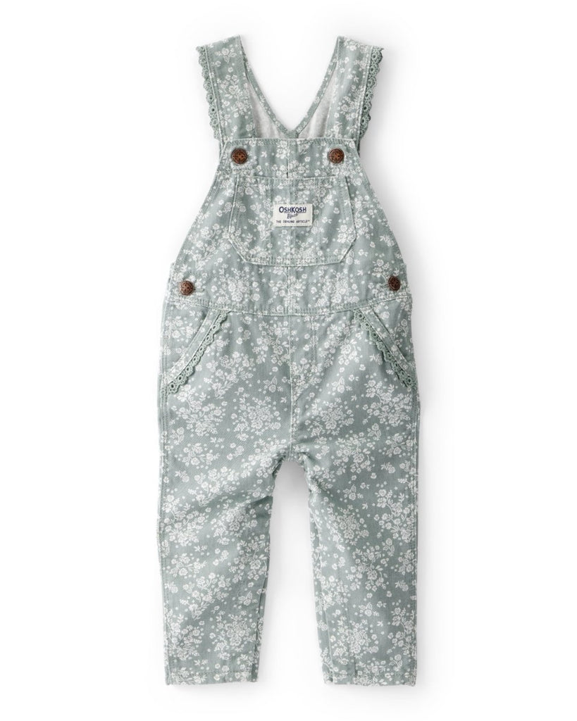 Peto verde con estampado floral para bebé niña - Carter's