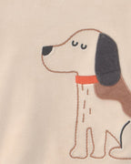 Pijama 2 piezas de terciopelo, perro en tostado - Carter's