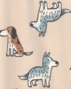 Pijama 2 piezas de terciopelo, perro en tostado - Carter's