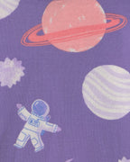 Pijama 4 piezas de algodón, perro astronauta en morado - Carter's