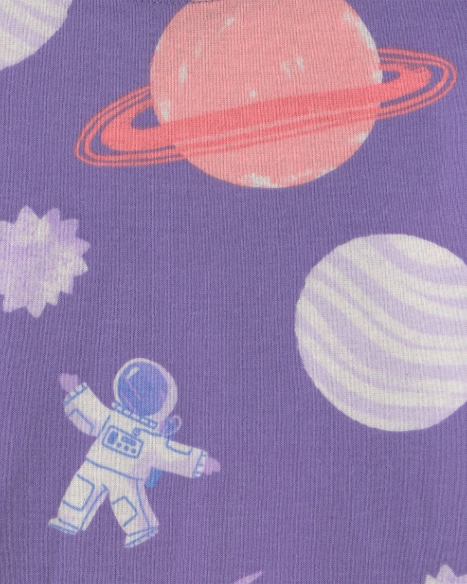 Pijama 4 piezas de algodón, perro astronauta en morado - Carter's