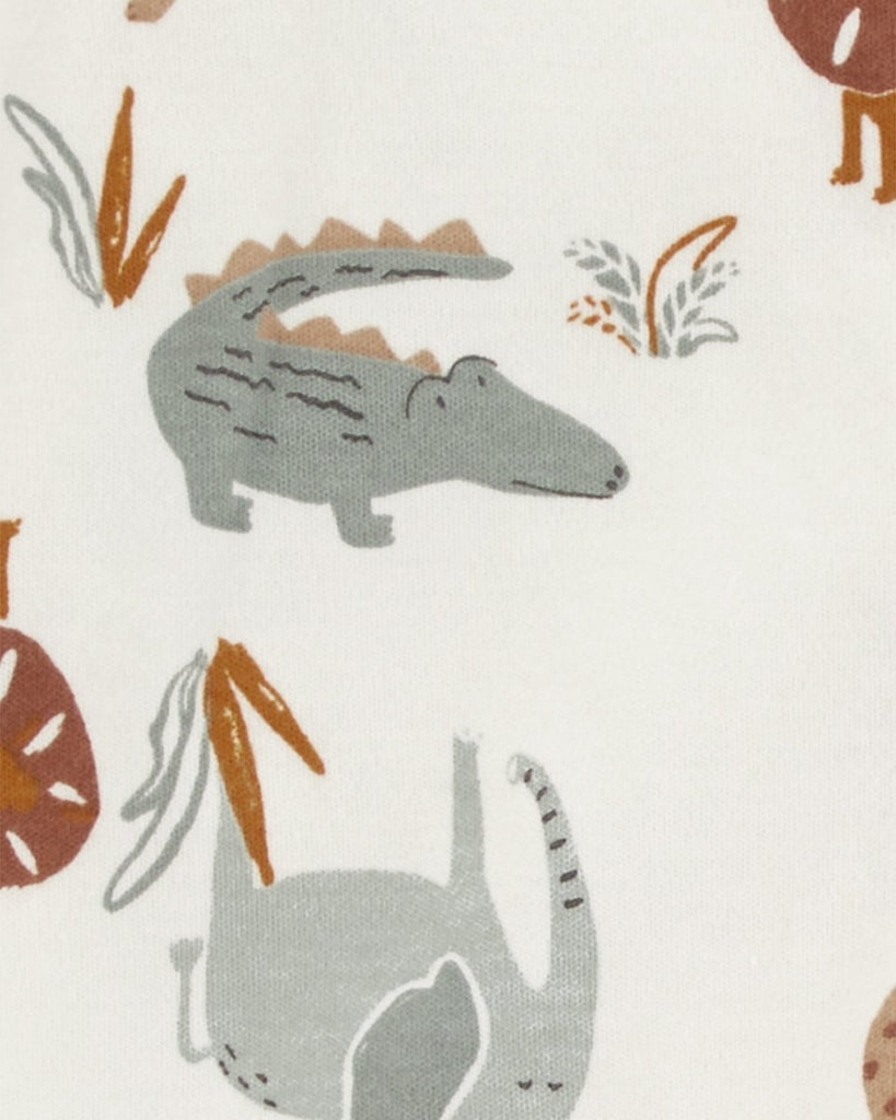 Pijama animal print marfil para niño - Carter's