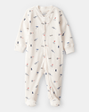 Pijama de algodón con estampado de construcción blanco