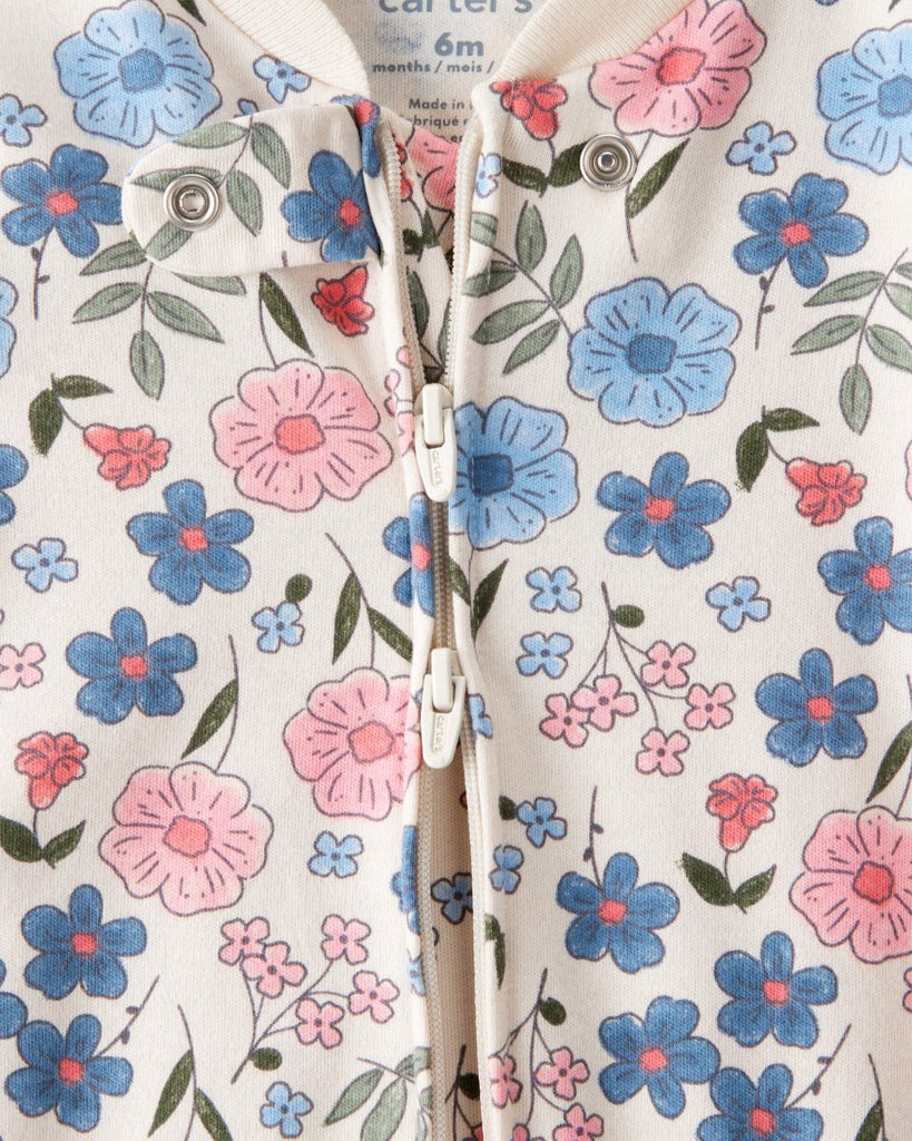 Pijama de algodón con estampado floral nostálgico - Carter's