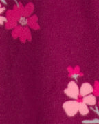 Pijama de polar con pie, flores en morado - Carter's