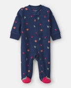 Pijama de polar con pie, frutas en azul - Carter's