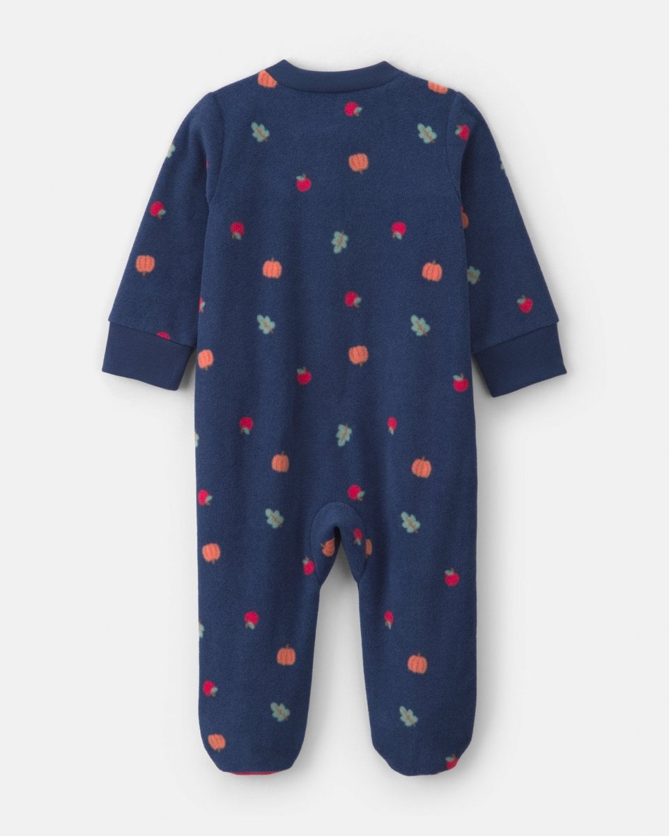 Pijama de polar con pie, frutas en azul - Carter's