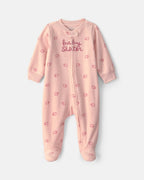 Pijama de polar con pie, hermana pequeña en rosa - Carter's