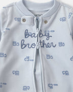 Pijama de polar con pie, hermano pequeño en azul - Carter's
