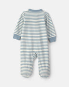 Pijama de polar con pie, leche y galletas a rayas - Carter's