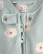 Pijama de polar con pie, osos en verde - Carter's
