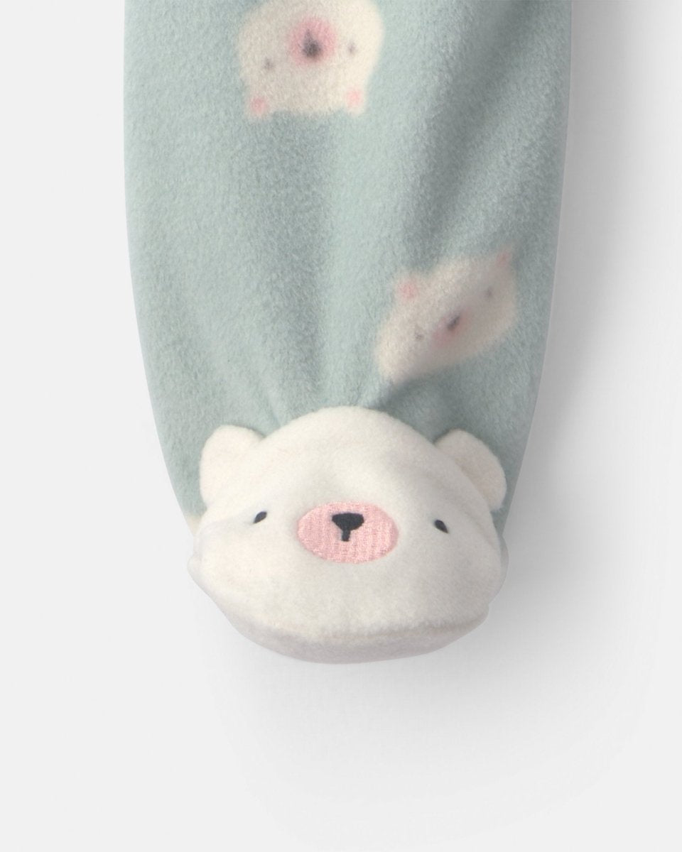 Pijama de polar con pie, osos en verde - Carter's