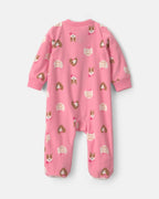 Pijama de polar con pie, perritos en rosa - Carter's
