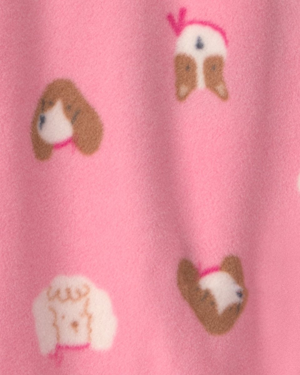 Pijama de polar con pie, perritos en rosa - Carter's