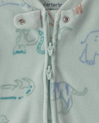 Pijama de polar con pie, safari en verde - Carter's