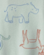 Pijama de polar con pie, safari en verde - Carter's