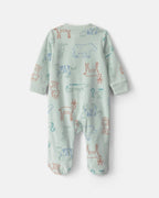 Pijama de polar con pie, safari en verde - Carter's