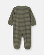 Pijama de polar con pie, tigres a rayas en verde - Carter's