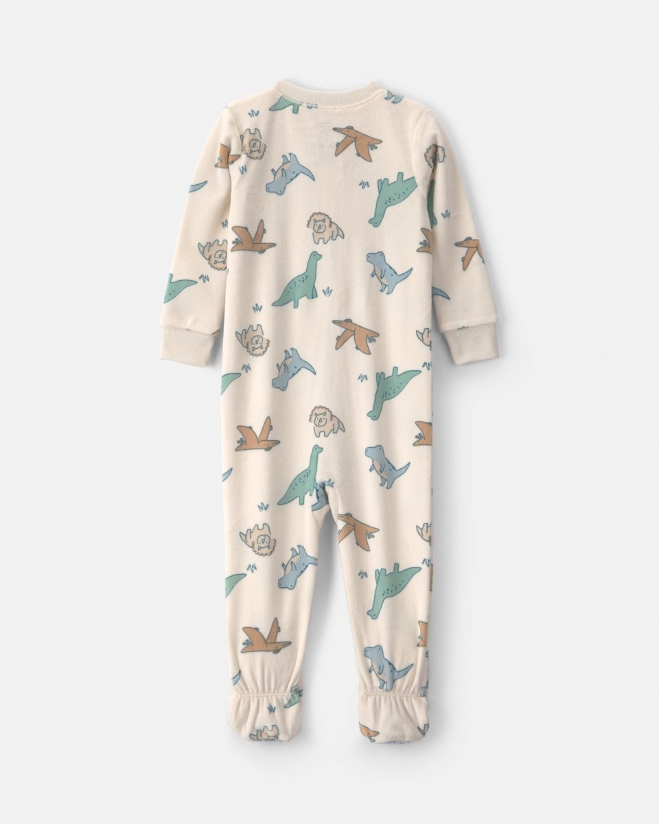 Pijama de terciopelo con antideslizantes, dinosaurios - Carter's