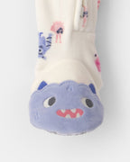 Pijama de terciopelo con pie bordado, monstruos - Carter's