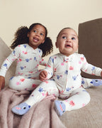 Pijama de terciopelo con pie bordado, monstruos - Carter's