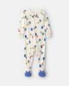 Pijama de terciopelo con pie y antideslizantes, monstruos