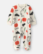 Pijama de una pieza con cremallera, Halloween en crema - Carter's