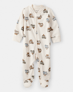 Pijama enterizo con pies de camiones de comida en acanalado - Carter's