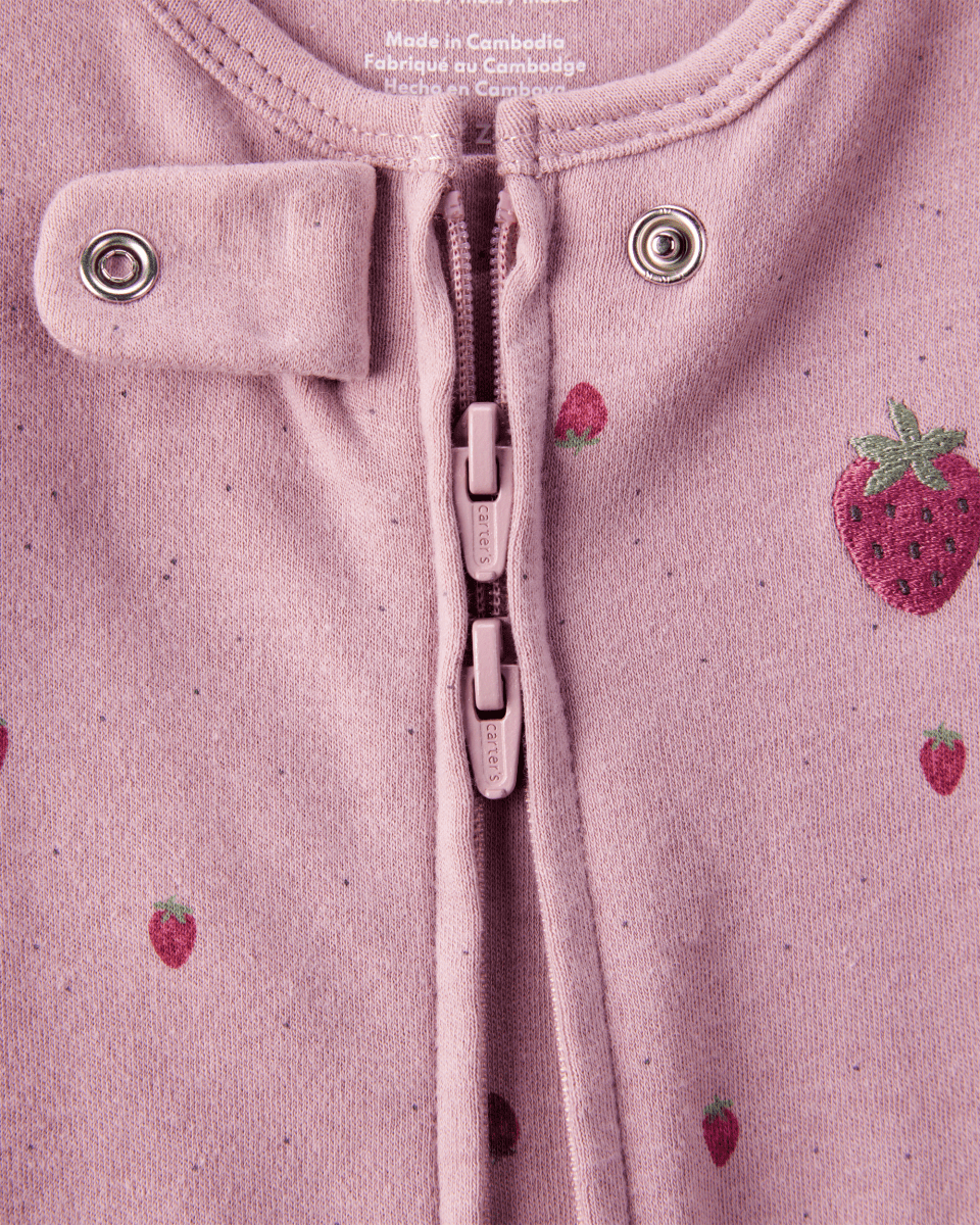 Pijama enterizo con pies de fresas en algodón - Carter's