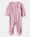Pijama enterizo con pies de fresas en algodón