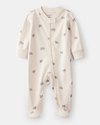 Pijama enterizo con pies de ovejas en algodón marfil