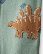 Pijama enterizo de algodón con dinosaurios en verde - Carter's