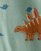 Pijama enterizo de algodón con dinosaurios en verde - Carter's