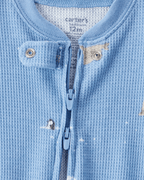 Pijama enterizo de algodón en azul animal - Carter's