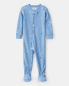 Pijama enterizo de algodón en azul animal